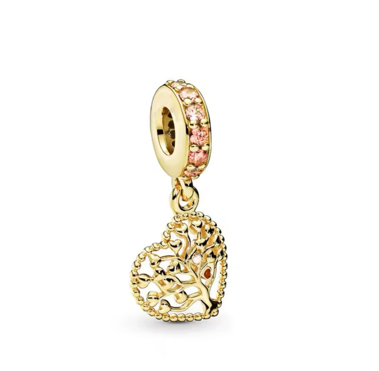 Gold Tree Heart Charm