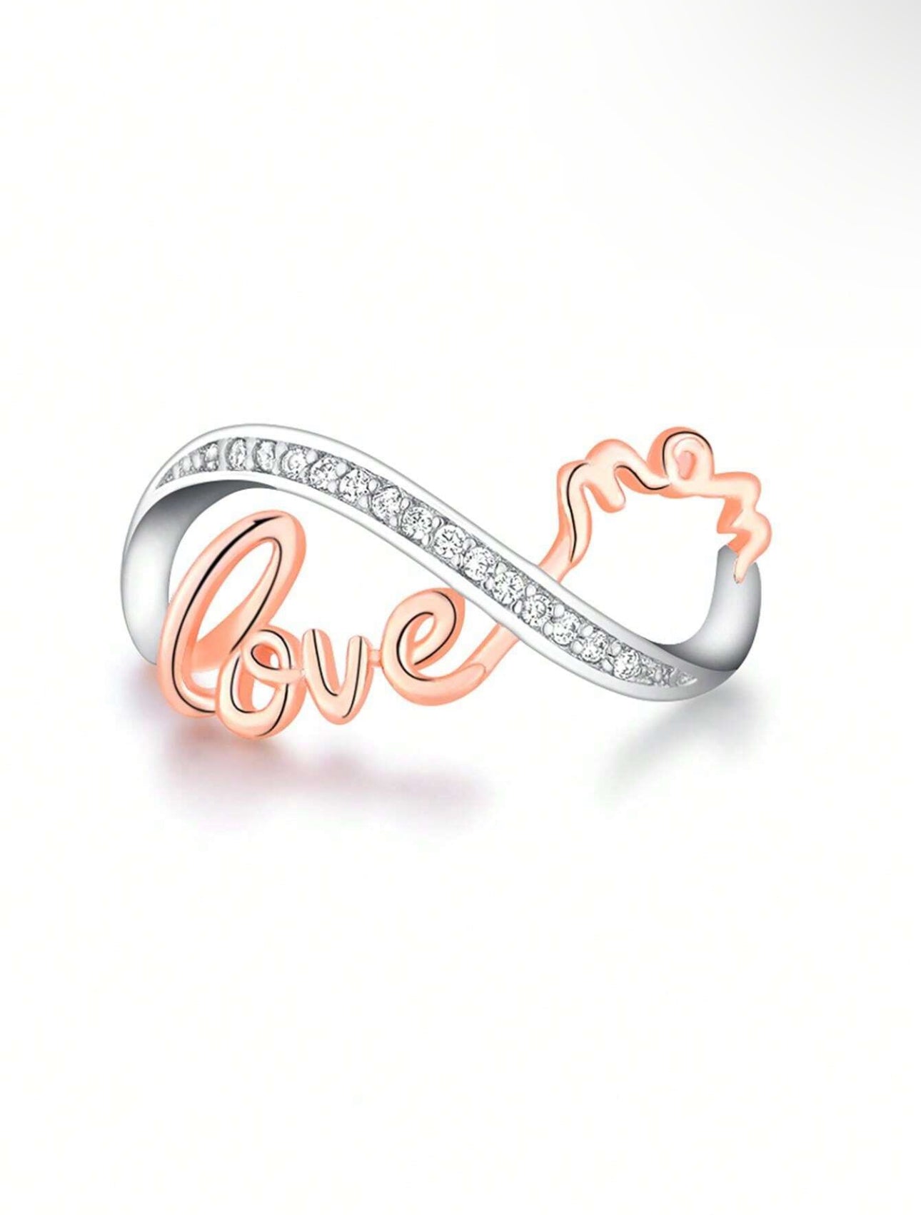 Silver Love Mom Infinity Charm