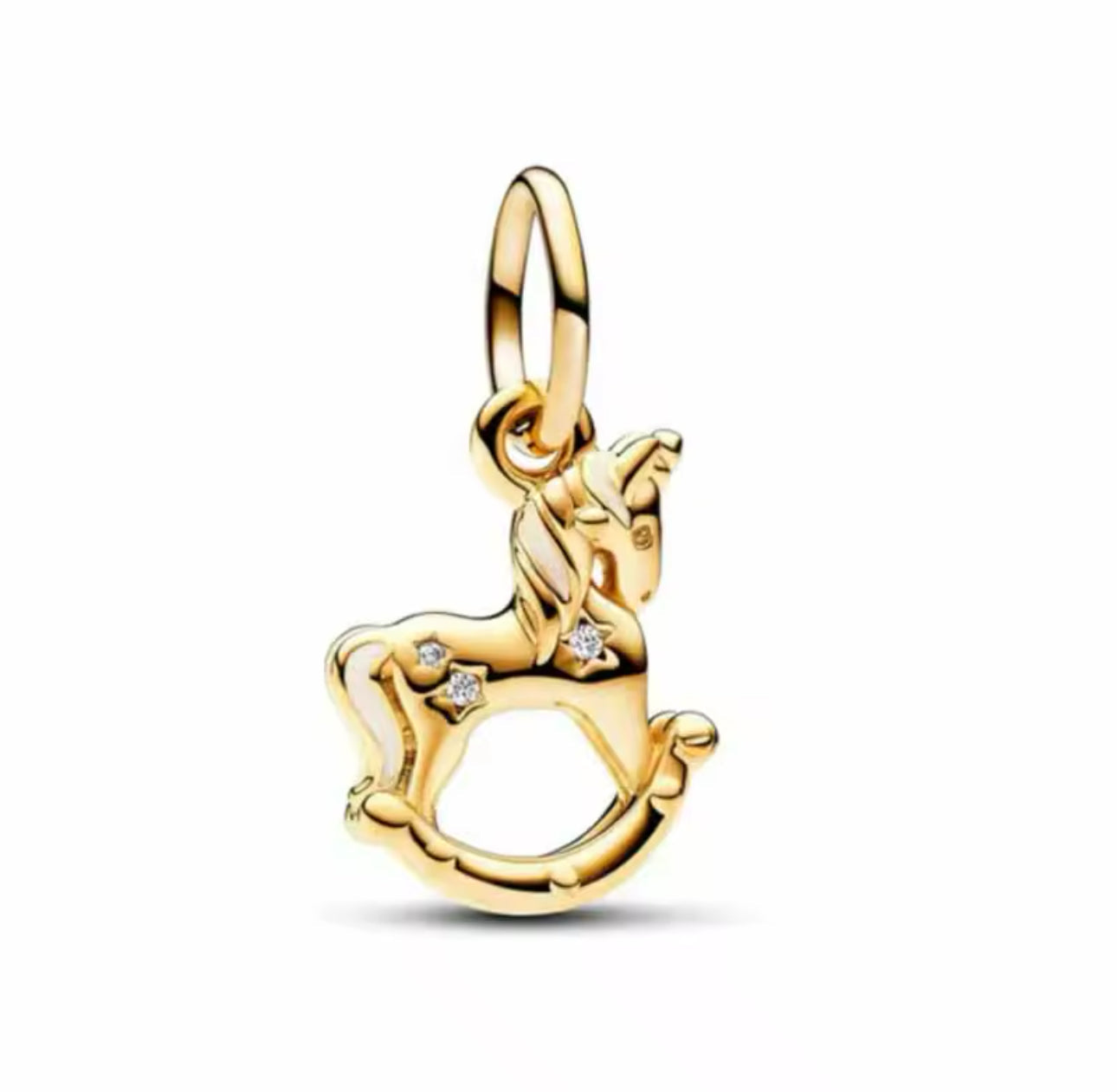 Gold Rocking Horse Charm