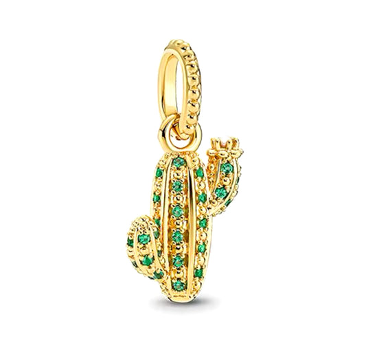 Gold Cactus Charm