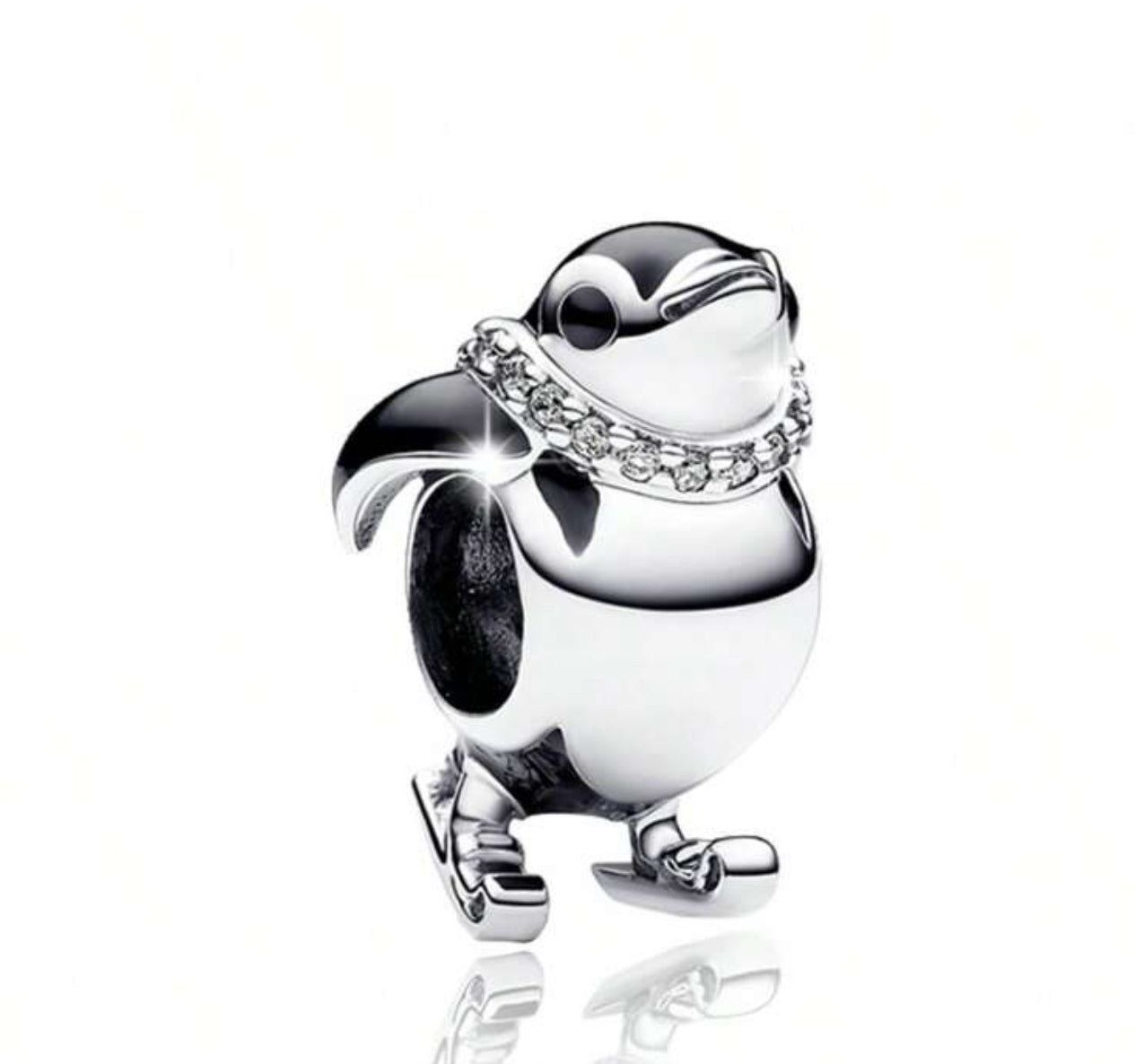 Silver Penguin Charm