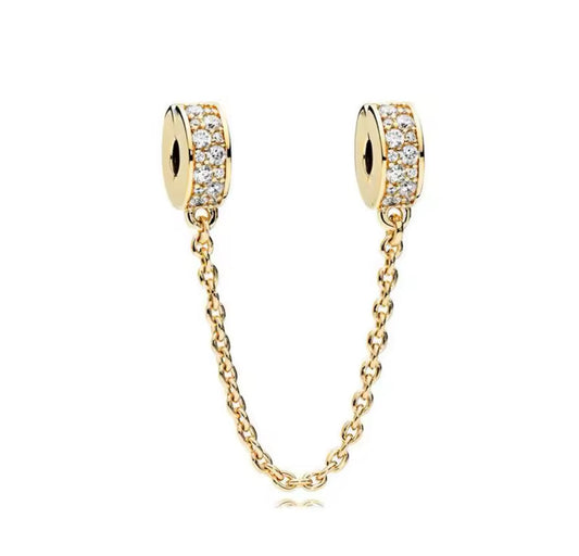 Gold Charm Safety Chain