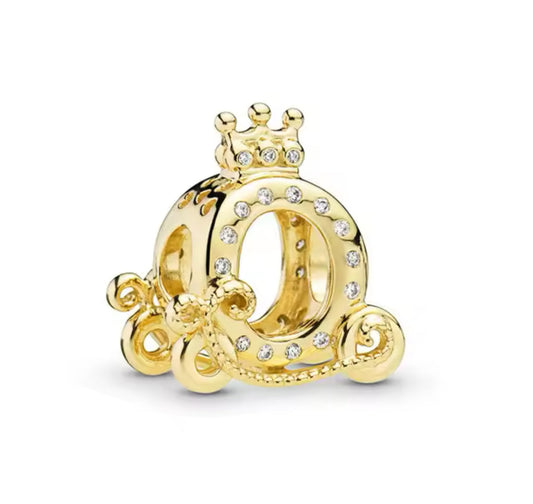 Gold Princess Carriage Charm