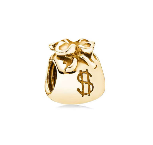 Gold Money Bag Charm