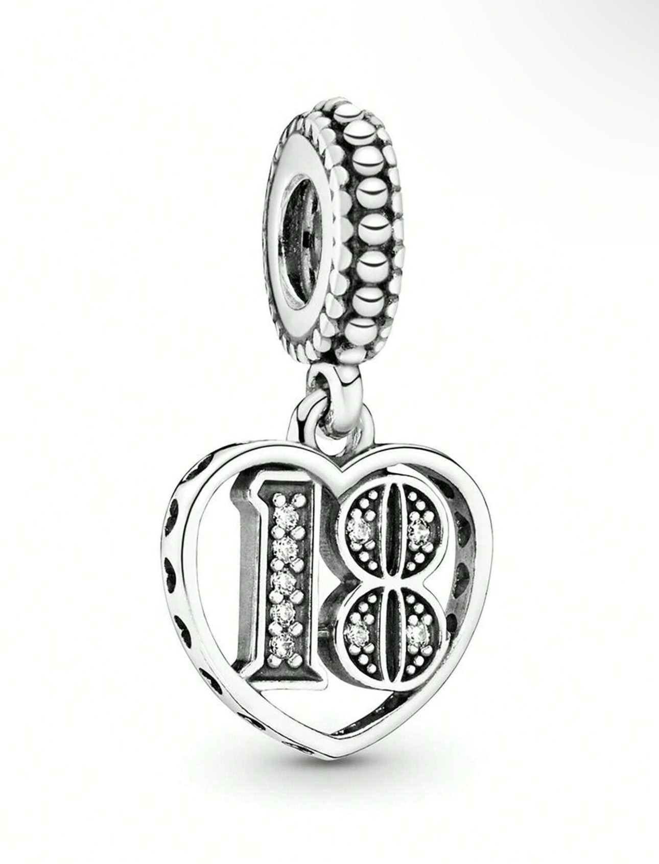 Silver Heart 18 Charm