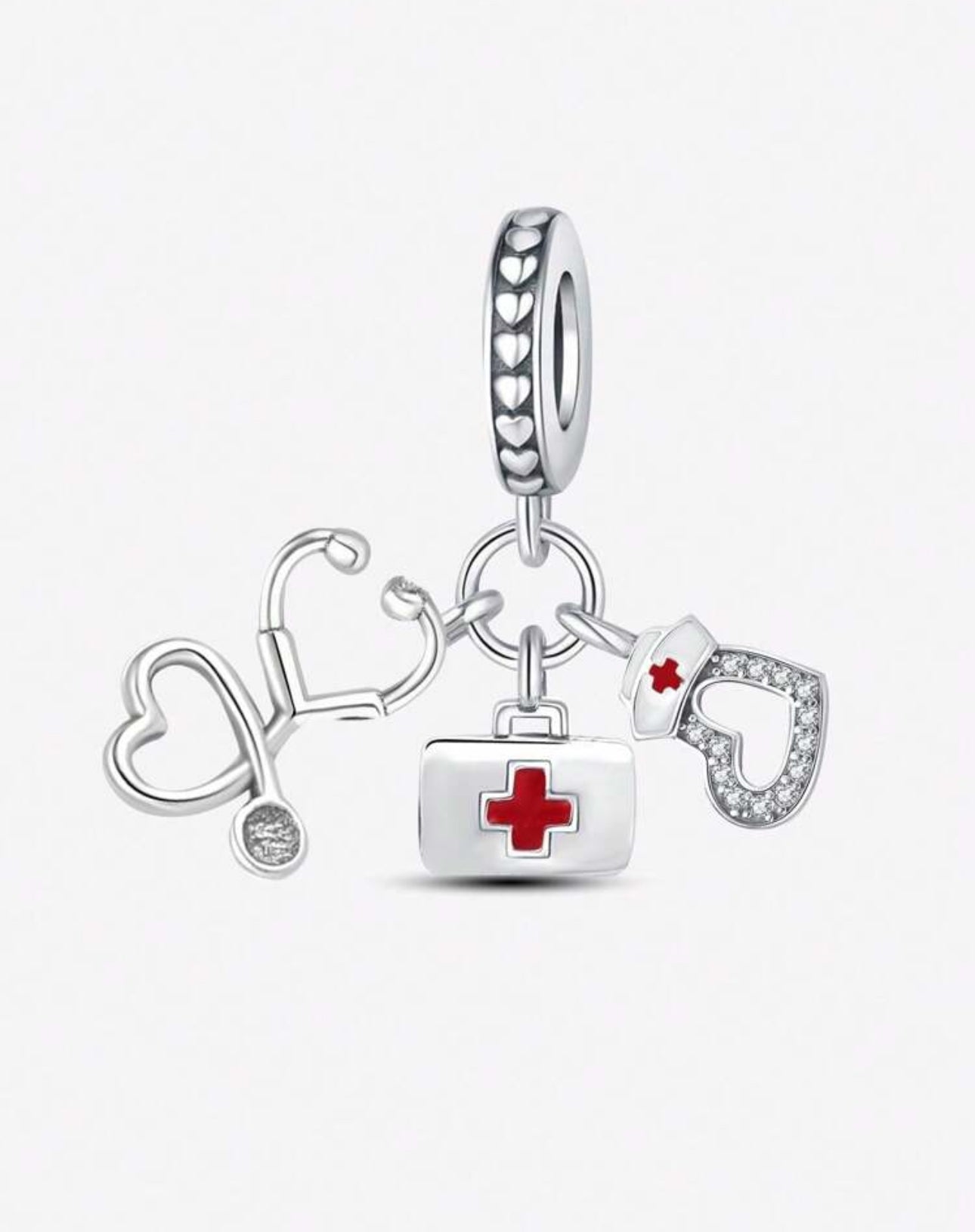 Silver Nurse Charm