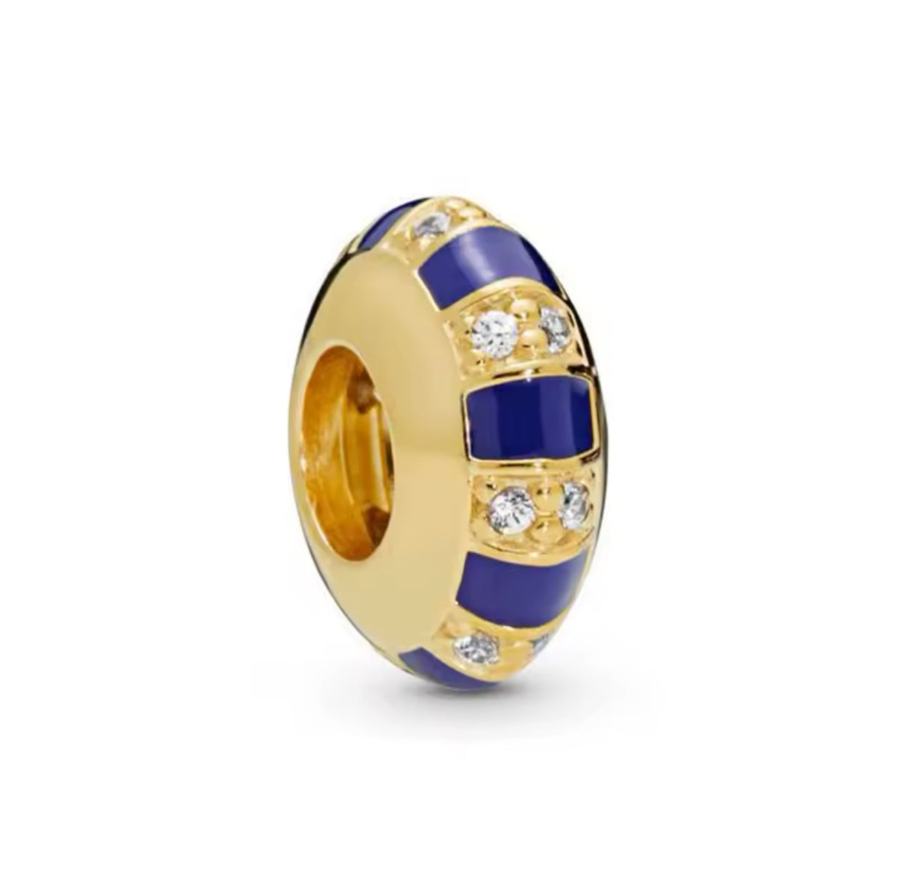 Gold Blue Charm Spacer
