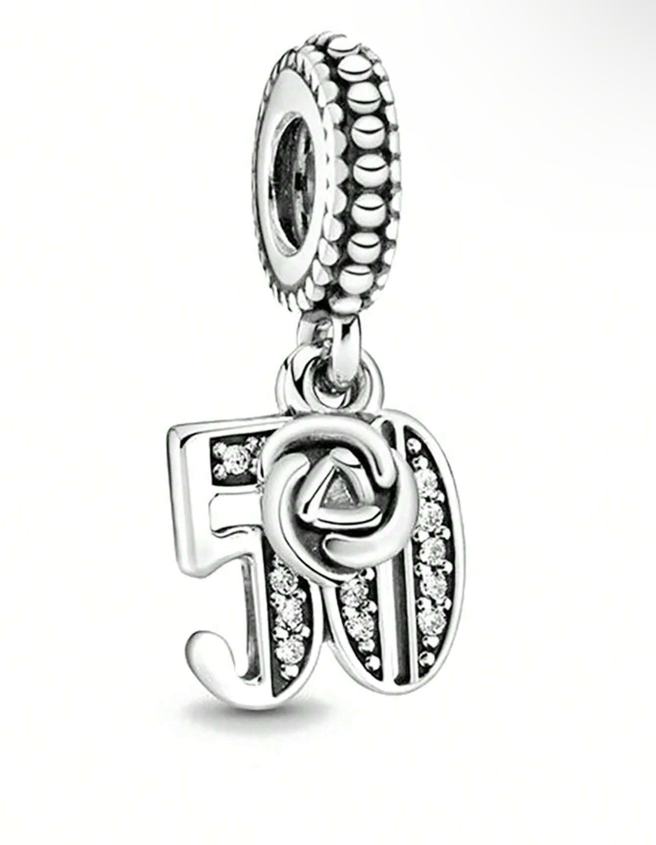 Silver Heart 50 Charm