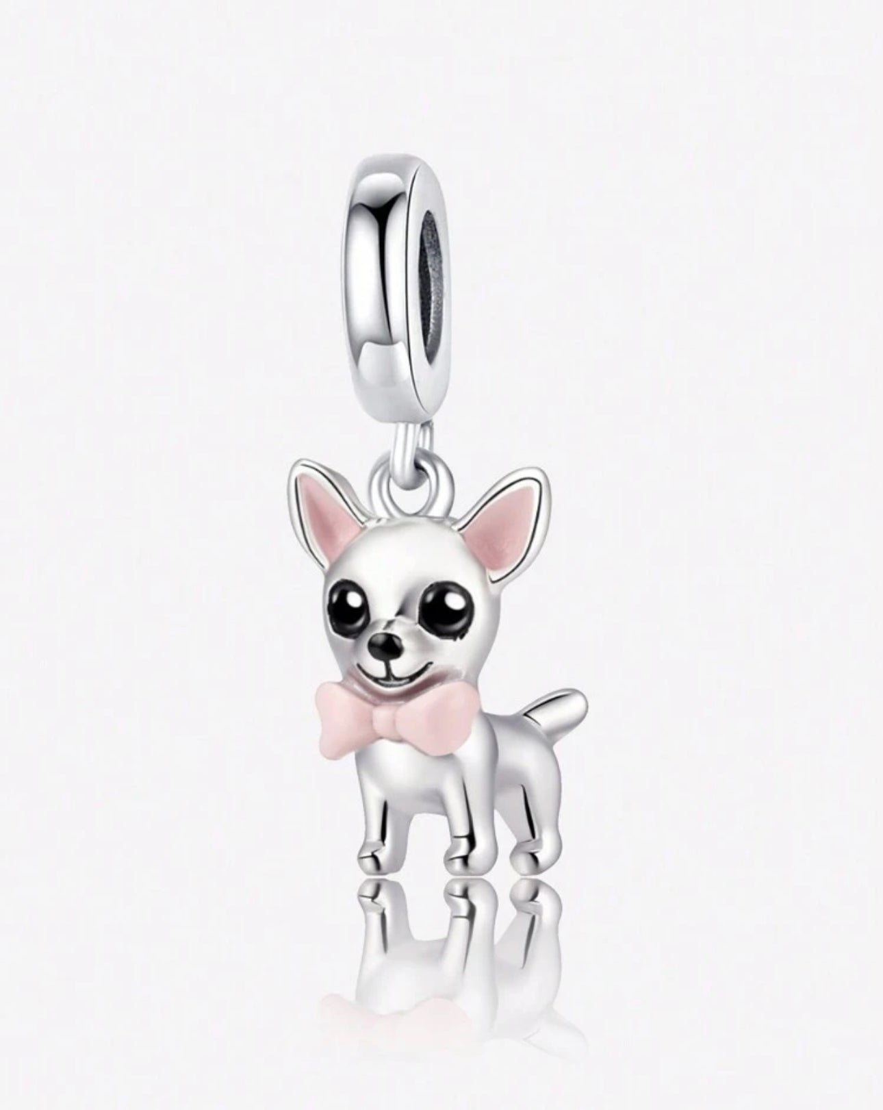 Silver Chihuahua Charm