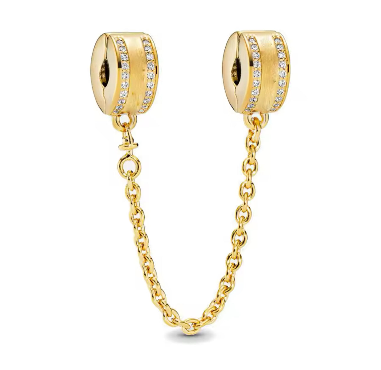 Gold Safety Chain Charm