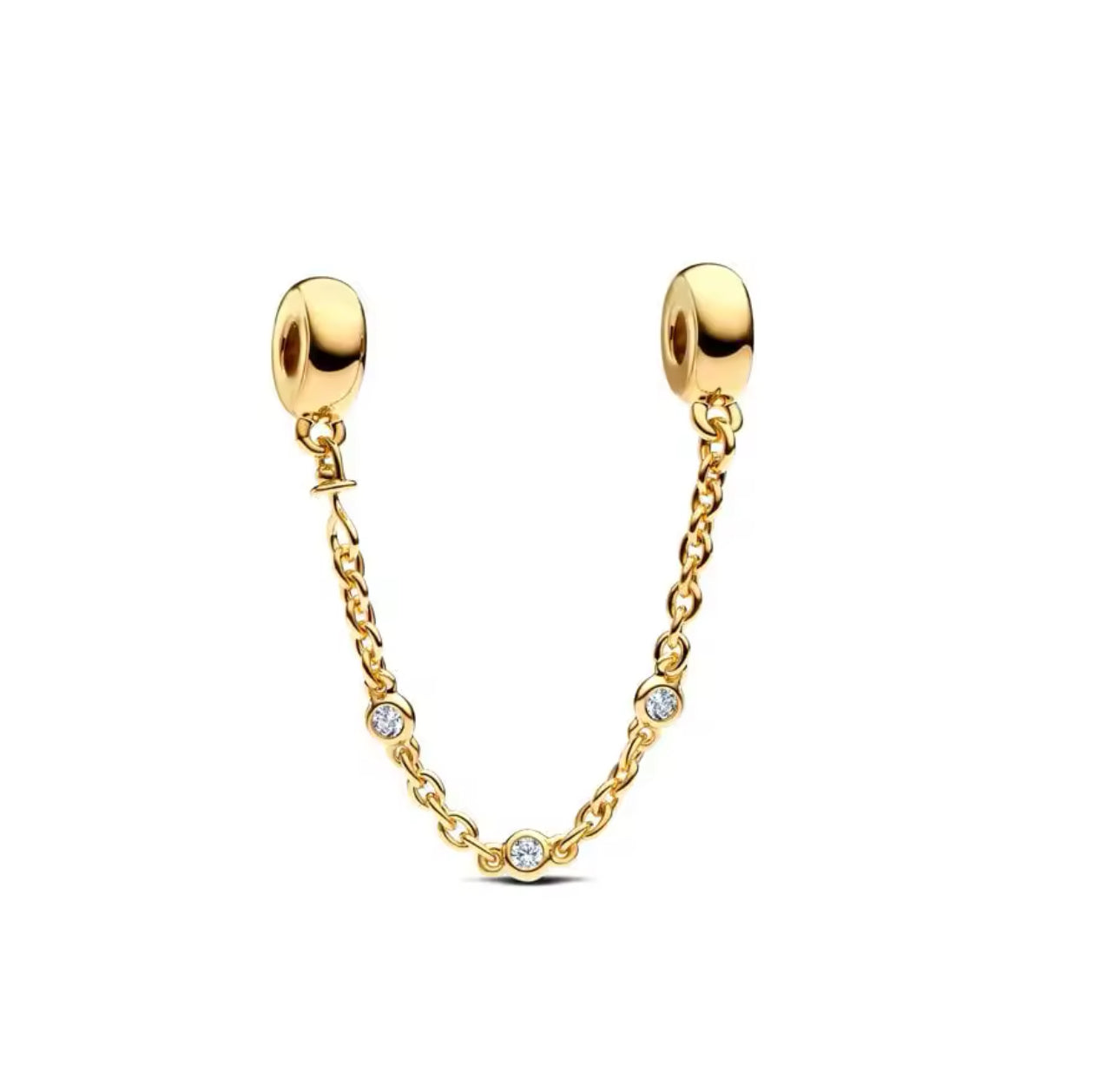 Gold Safety Chain Charm