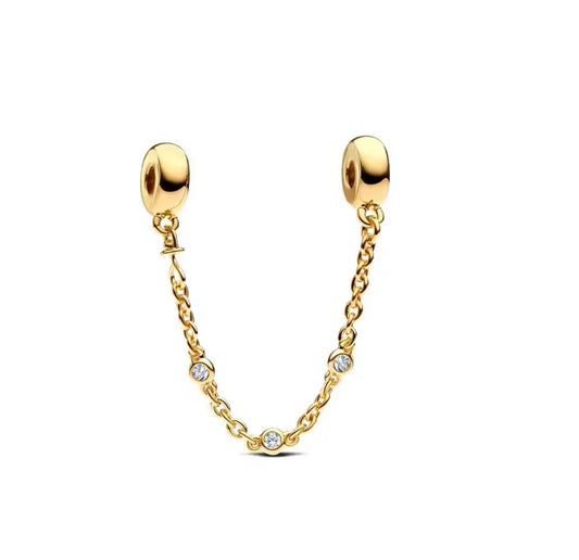 Gold Safety Chain Charm