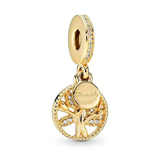 Gold Tree Family Charm