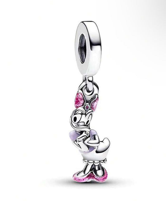 Silver Daisy Duck Charm