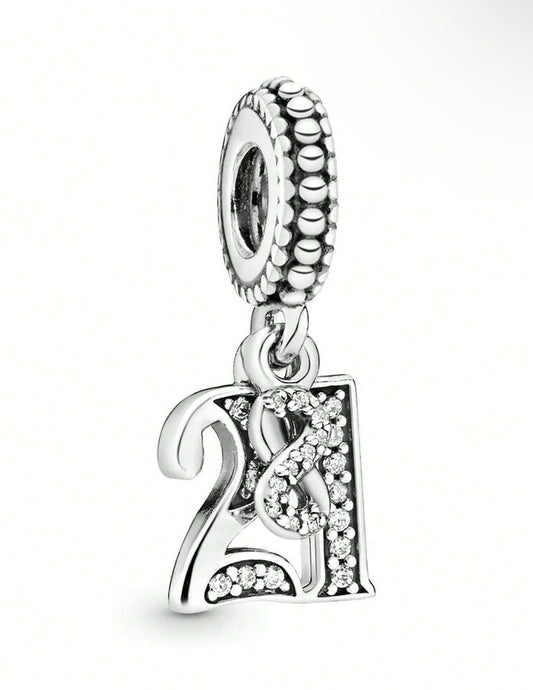 Silver Heart 21 Charm