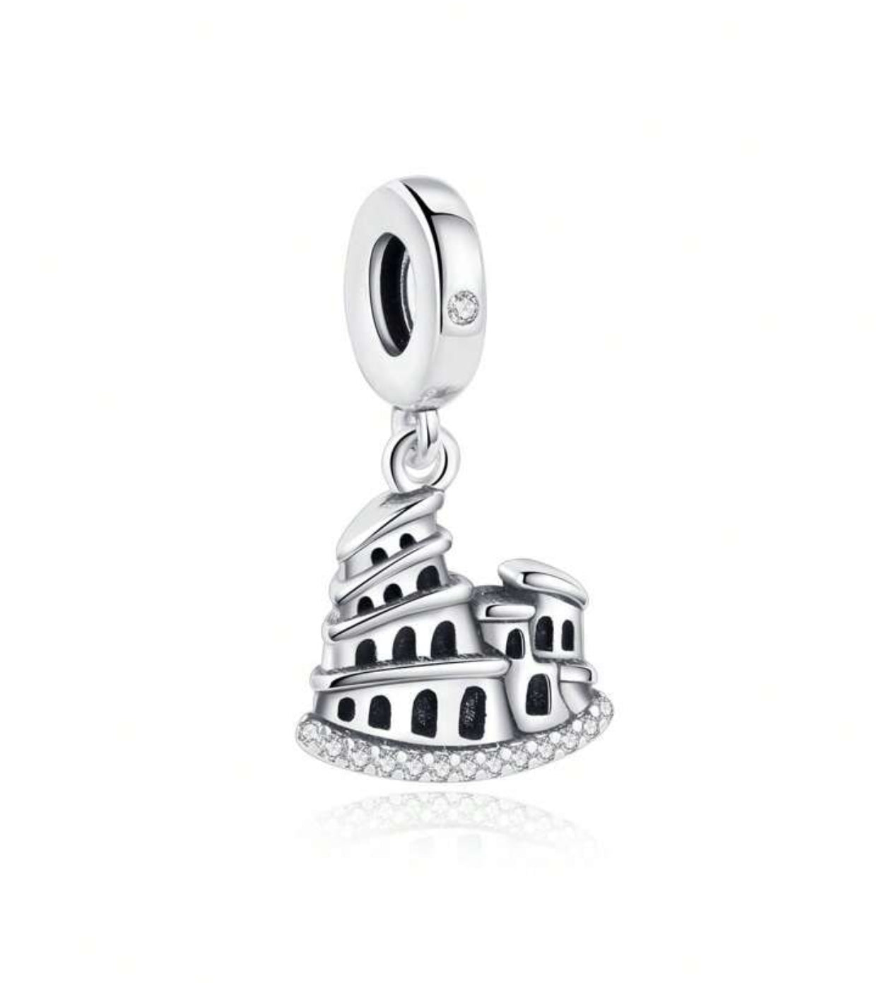 Silver Rome Colosseum Charm