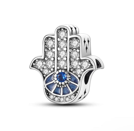 Silver Evil Eye Hand Charm