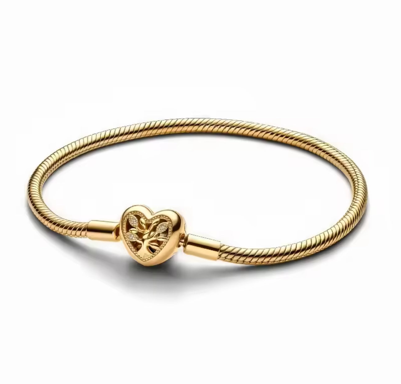 Gold Heart Charm Bracelet