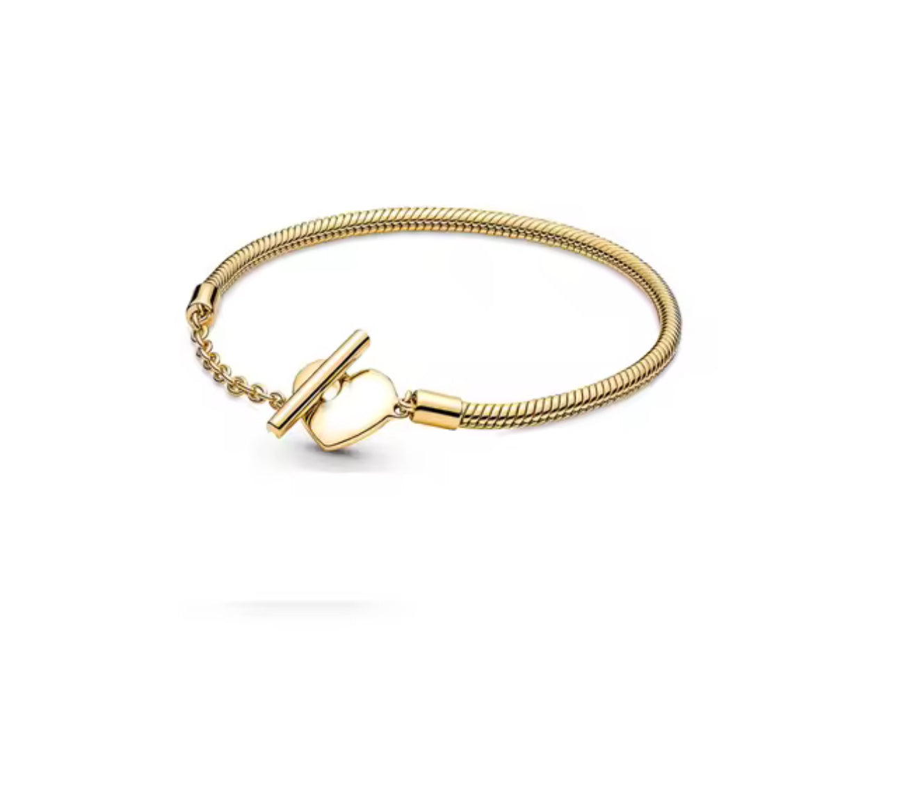 Gold Heart Charm Bracelet