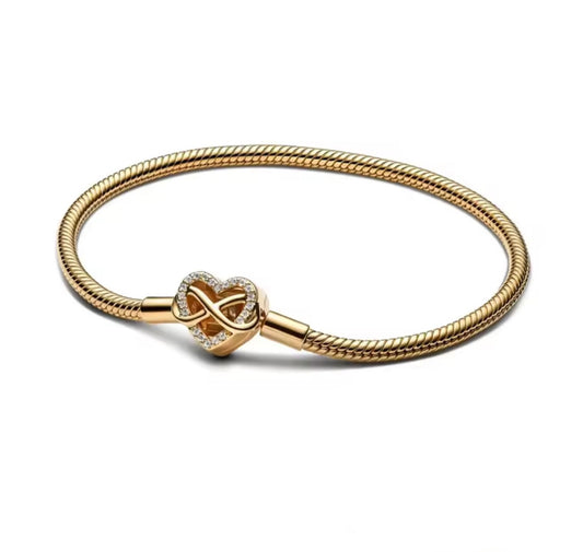 Gold Heart Charm Bracelet