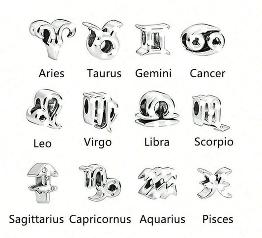 Silver Star Sign Charms